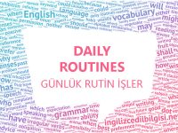 İngilizce günlük rutin işler, aktiviteler