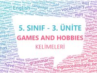 5. Sınıf İngilizce 3. Ünite Kelimeleri - Games and Hobbies Kelime Listesi