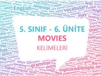 5. Sınıf İngilizce 6. Ünite Kelimeleri - Movies Kelime Listesi