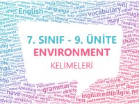 7. Sınıf İngilizce 9. Ünite Kelimeleri - Environment Kelime Listesi