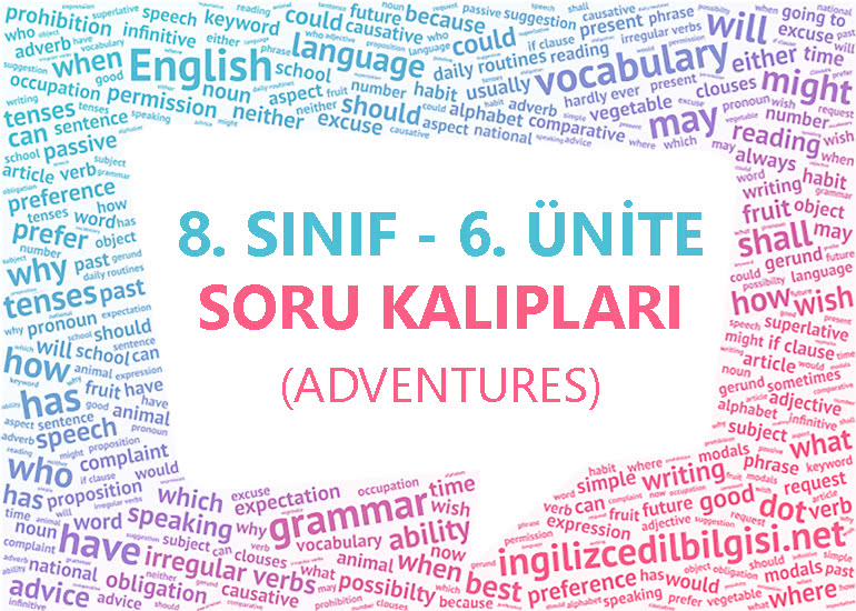 8. sınıf 6.ünite soru kalıpları kalıp cümleler