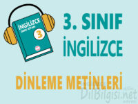 3. Sınıf İngilizce Dinleme Metinleri / Şarkılar