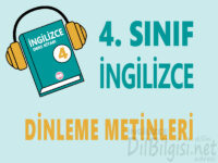 4. Sınıf İngilizce Dinleme Metinleri / Şarkılar